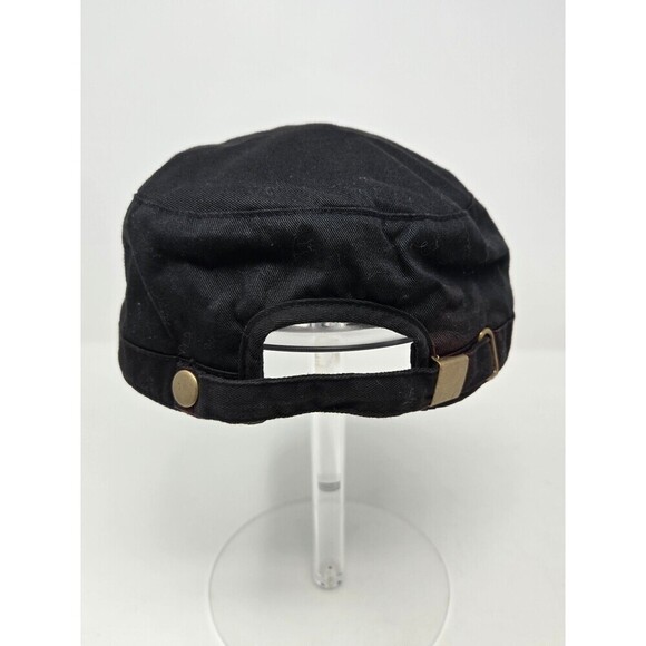 DISNEY PARKS BLACK COTTON NEWSBOY CAP HAT PEACE LOVE & MICKEY MOUSE UNISEX OS - Picture 5 of 12